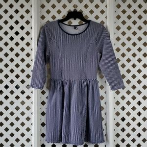 Blue polka dot dress